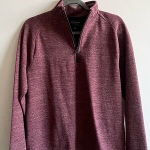 Burgundy Quarter-Zip Sweater